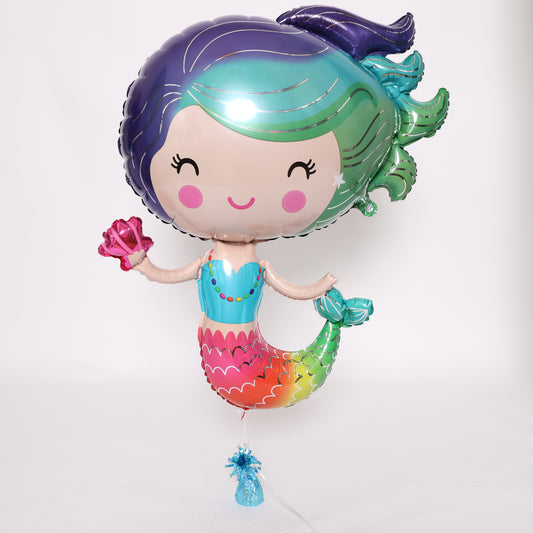 Colorful Mermaid Balloon, 30in